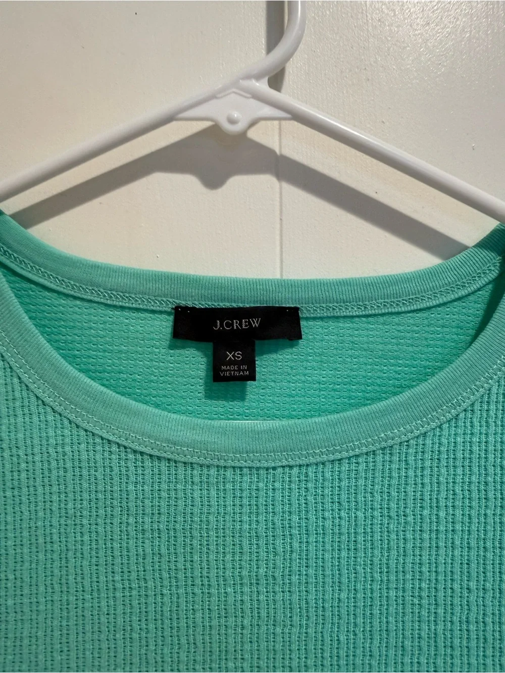 J. Crew Turquoise Ribbed Short Sleeve Tee